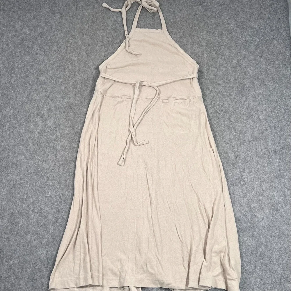Free People FP Beach Beige Cooper Midi Wrap Halter Dress Women's Size XS - Picture 1 of 10